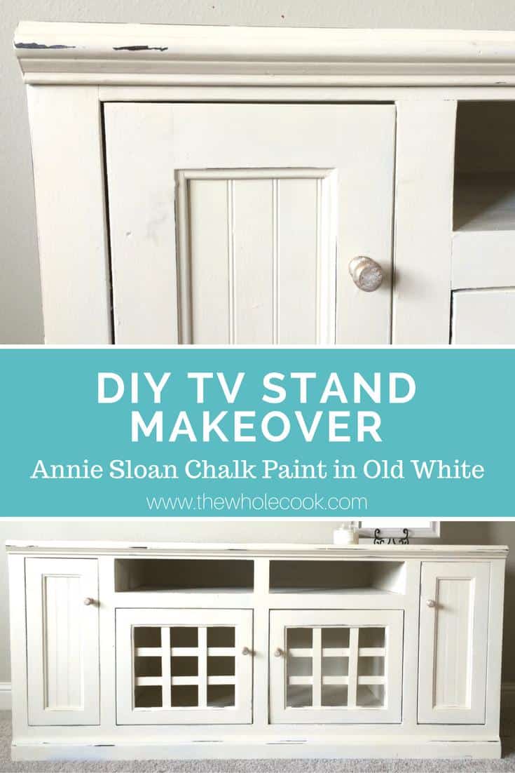 Diy Tv Stand Makeover Annie Sloan Chalk Paint In Old White The