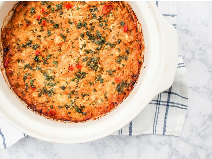 Buffalo Ranch Chicken Casserole by The Whole Cook horizontal