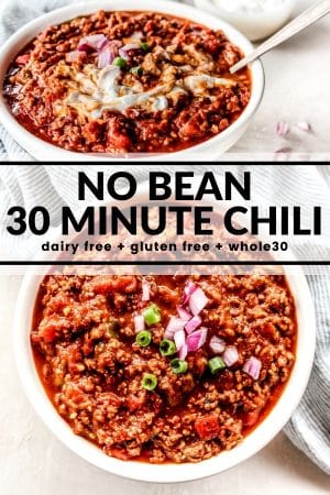No Bean 30 Minute Chili The Whole Cook