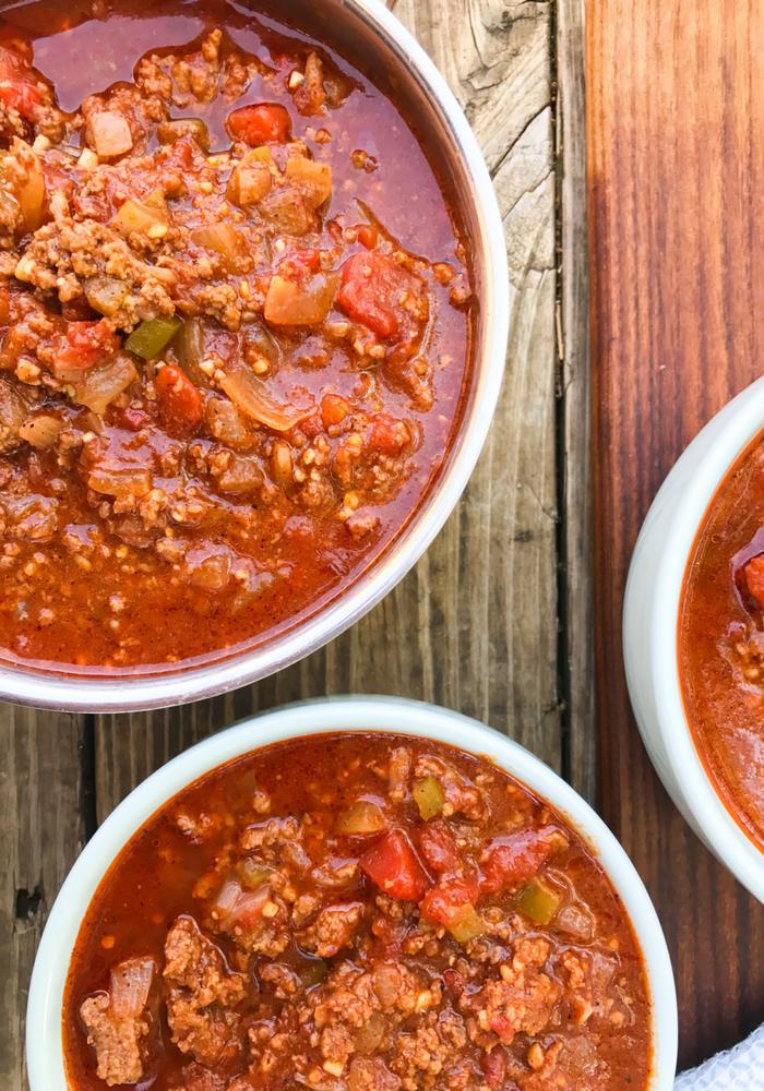 No Bean 30 Minute Chili by The Whole Cook VERTICAL FEATURE The Whole Cook