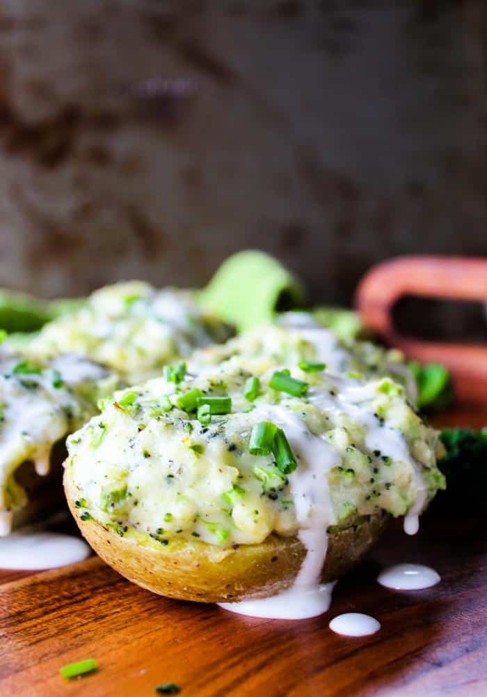 Broccoli Ranch Twice Baked Potatoes by The Whole Cook vertical