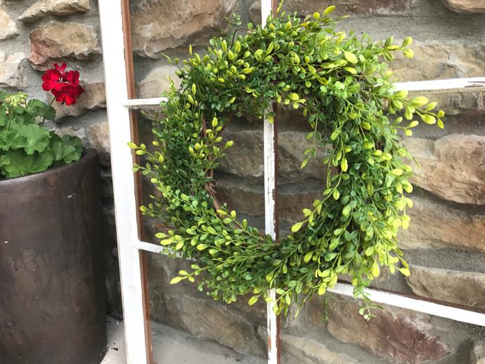 Faux Boxwood Wreath COMPLETE