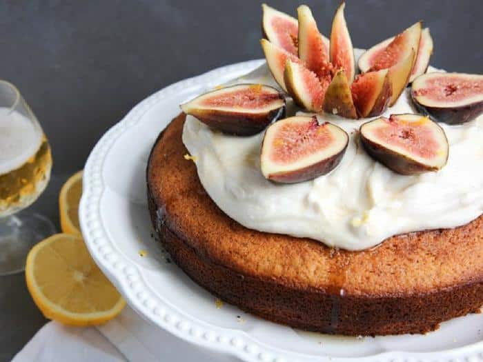 Lemon Beer Cake with Honey and Figs by The Petite Cook