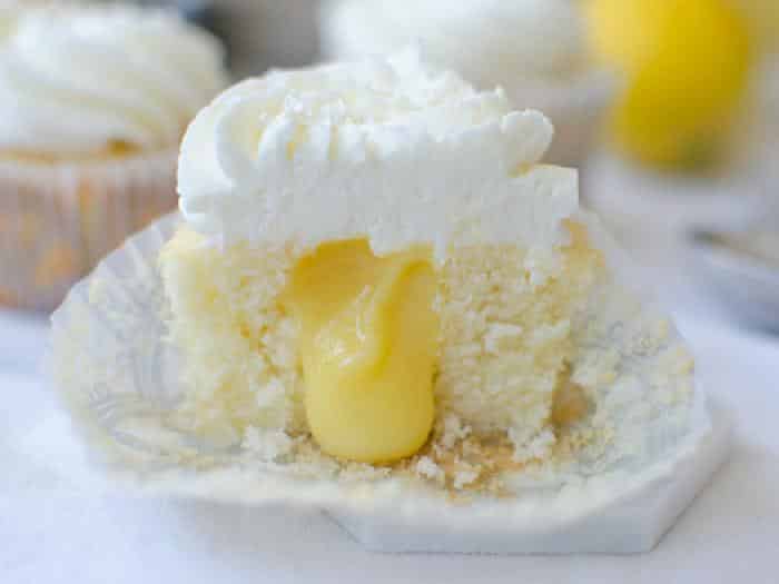 Lemon Curd Stuffed Cupcakes _ A Side of Sweet