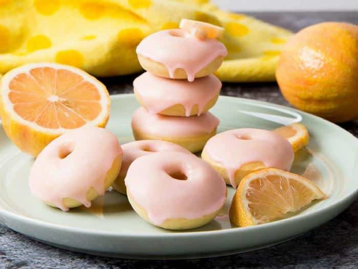 Mini Pink Lemon Baked Donuts by The Missing Lokness