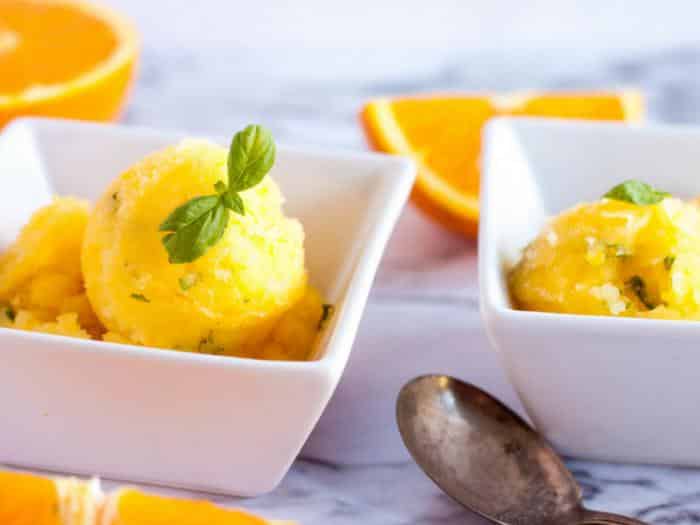 Orange Basil Sherbet by I Just Make Sandwiches