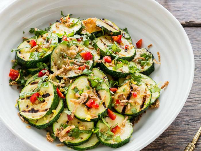 Roasted Courgette Salad by Recipes from a Pantry