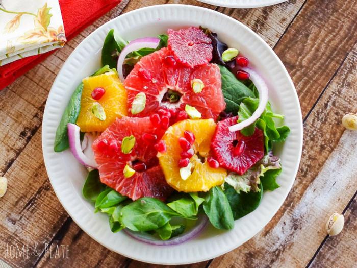 Winter Sweet Citrus Salad by Home and Plate