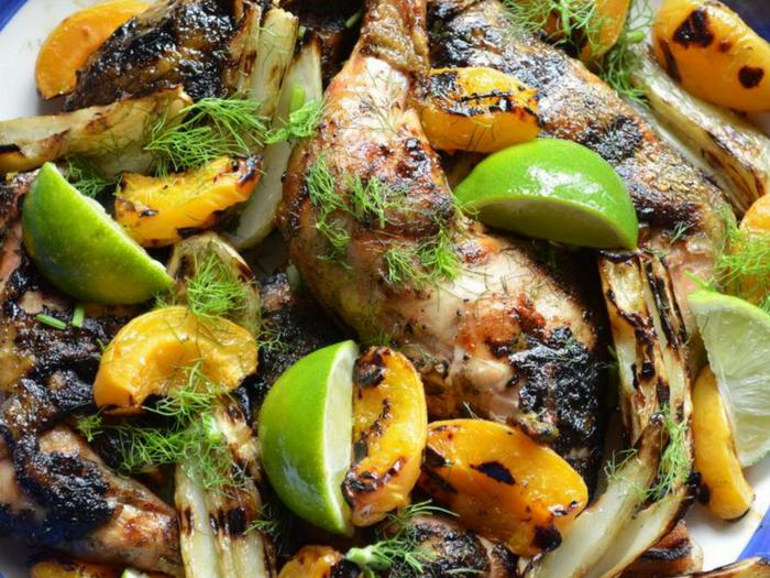 Grilled Chicken with Fennel & Apricots by She Loves Biscotti