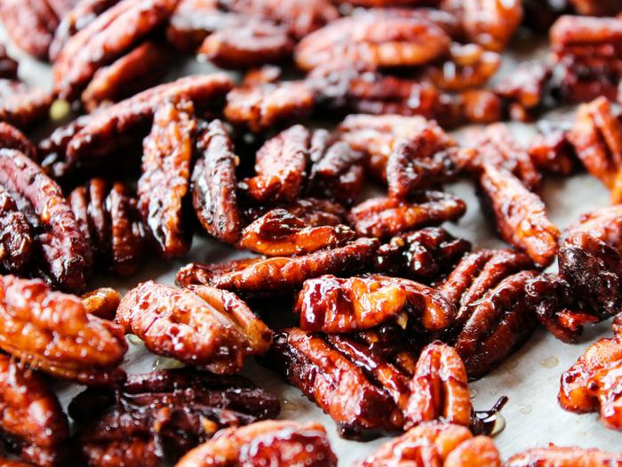 Sticky Candied Pecans by The Whole Cook horizontal