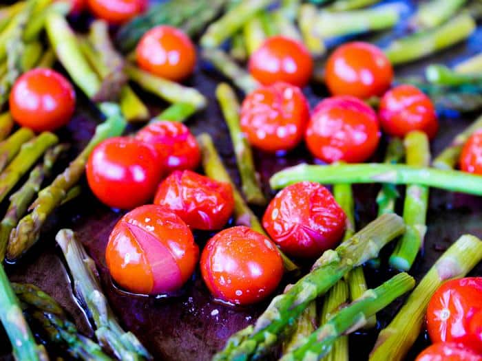 Roasted Balsamic Tomatoes & Asparagus by The Whole Cook horizontal
