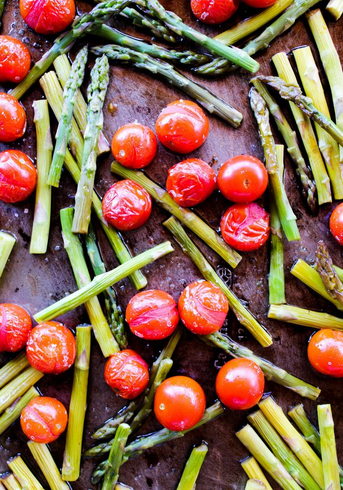 Roasted Balsamic Tomatoes & Asparagus by The Whole Cook vertical