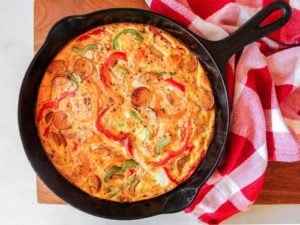 Chicken Sausage & Peppers Frittata