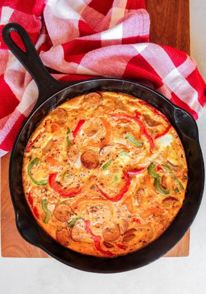 Chicken Sausage & Peppers Frittata The Whole Cook