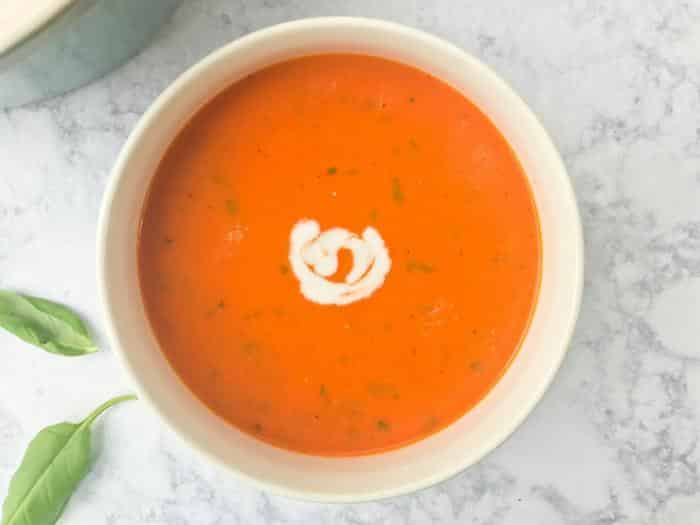Dairy Free Tomato Basil Soup by The Whole Cook HORIZONTAL FEATURE