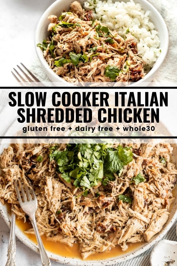 Slow Cooker Italian Shredded Chicken The Whole Cook