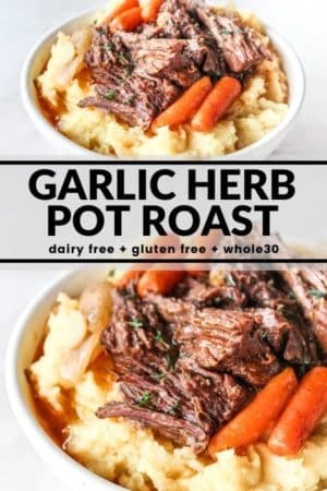 Slow Cooker Garlic Herb Pot Roast The Whole Cook