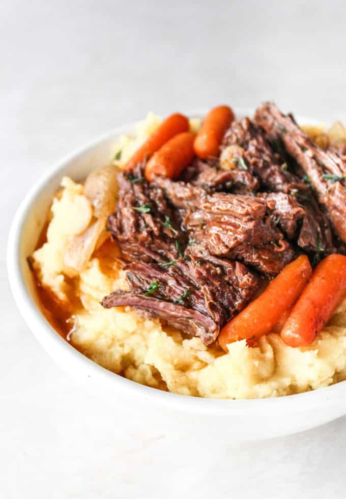 Slow Cooker Garlic Herb Pot Roast The Whole Cook