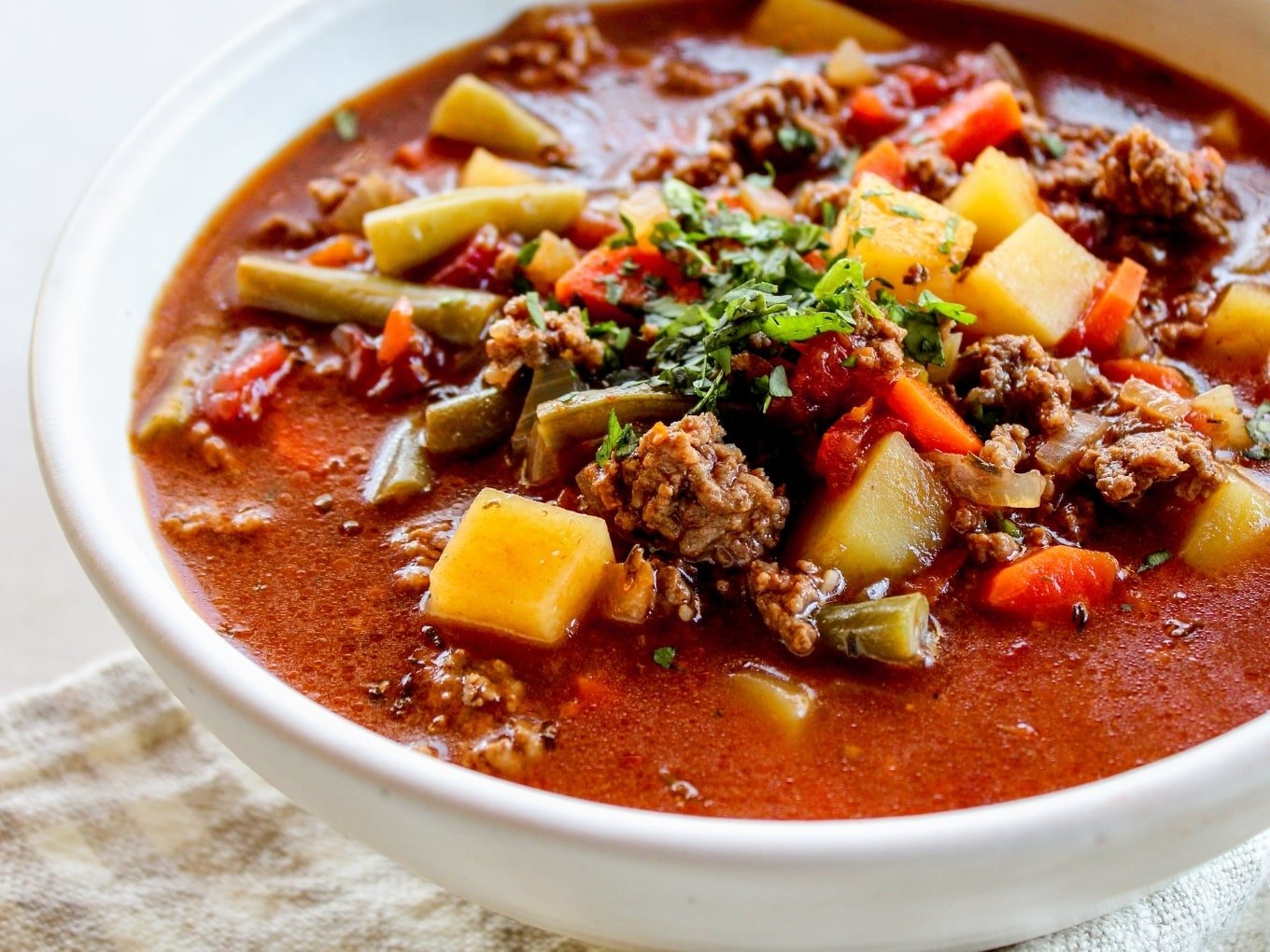 Healthy 30 Minute Hamburger Soup - The Whole Cook