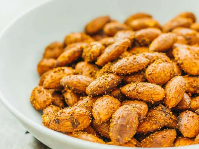 Spicy Smoky Garlic Almonds by Savory Tooth