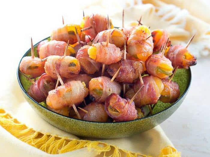 Bacon Wrapped Apricots with Jalapenos by Delicious Meets Healthy