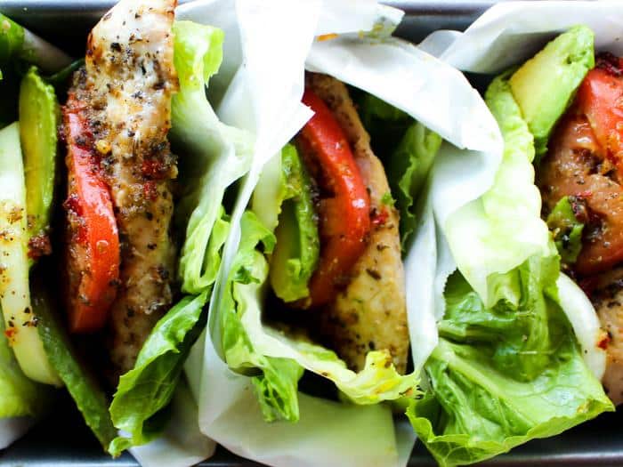 Italian Marinated Chicken Lettuce Wraps by The Whole Cook horizontal(1)