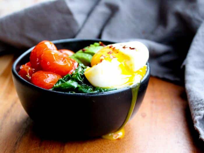 Poached Eggs & Garlic Spinach by The Whole Cook HORIZONTAL FEATURE