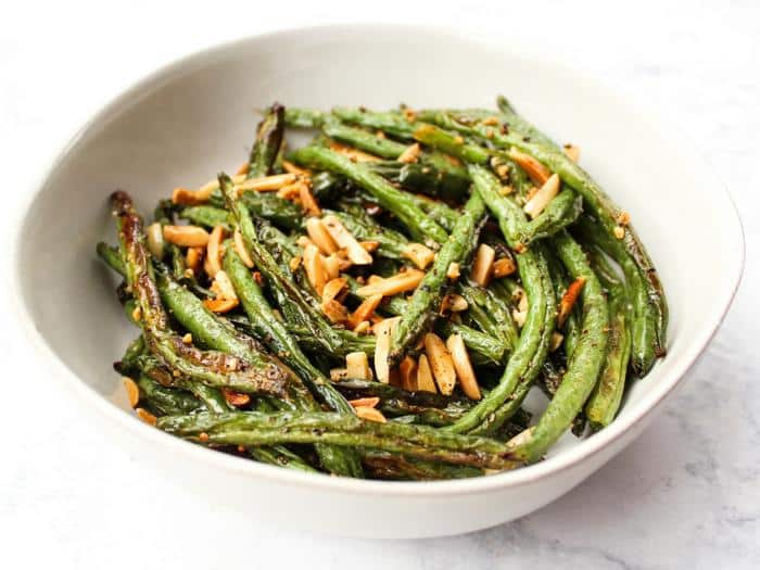 Green Beans with Toasted Almonds by The Whole Cook horizontal