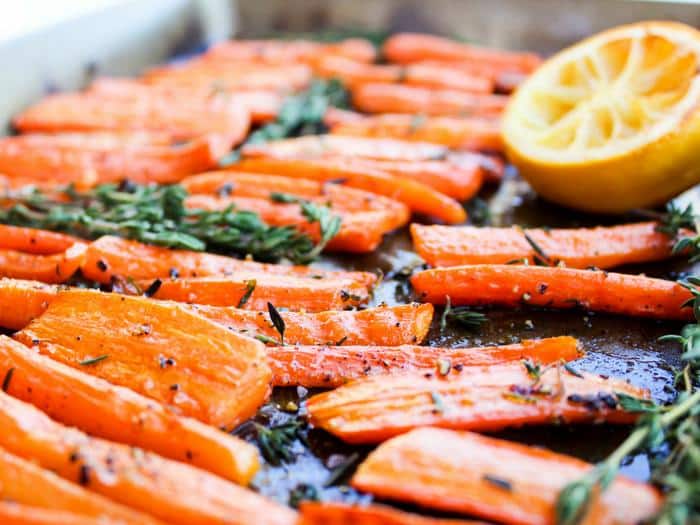 Lemon & Thyme Roasted Carrots by The Whole Cook horizontal