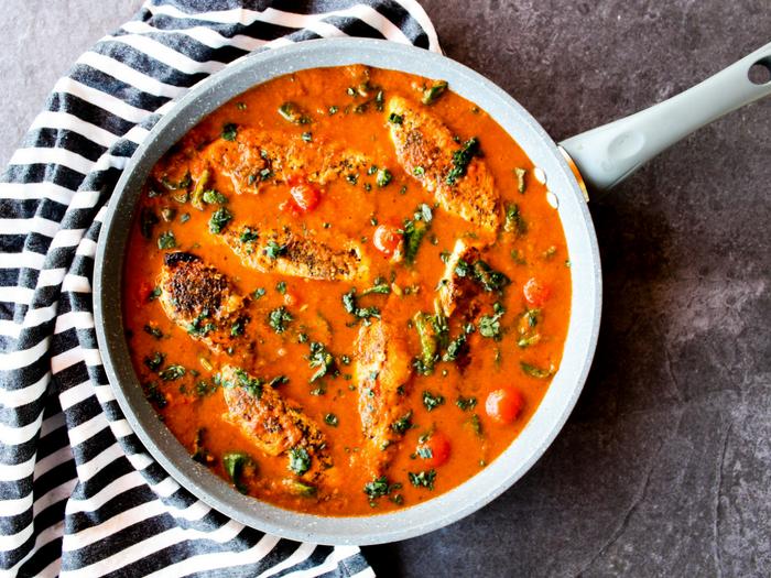 Tomato Basil Skillet Chicken by The Whole Cook horizontal(1)