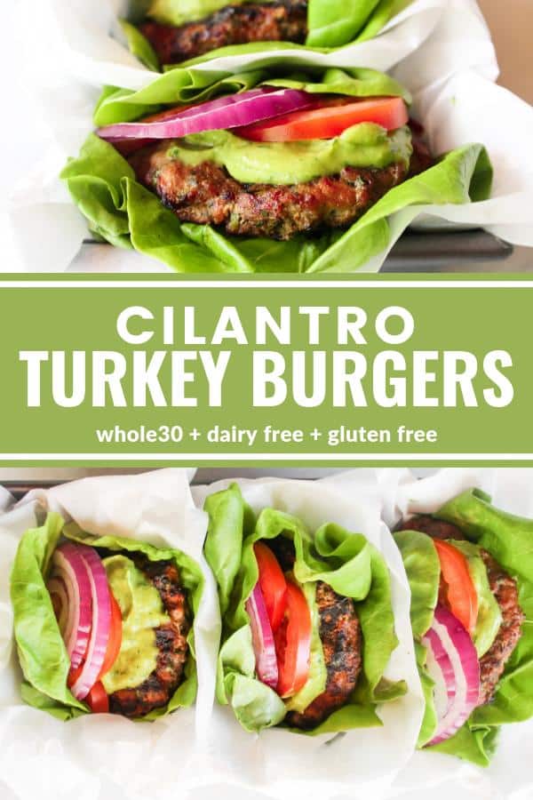 Cilantro Turkey Burgers The Whole Cook