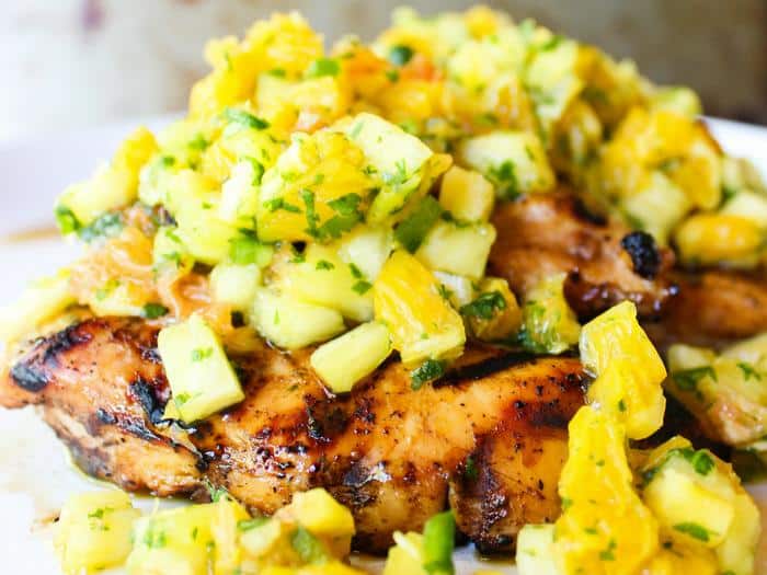 Tropical Salsa Grilled Chicken by The Whole Cook horizontal