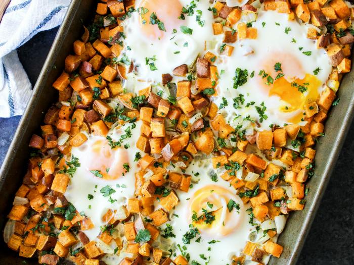 Sheet Pan Sweet Potato Hash & Eggs By The Whole Cook - The Whole Cook