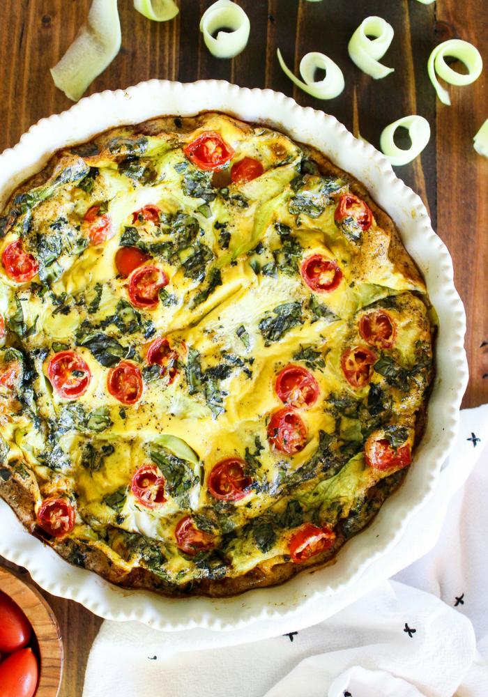 Crustless Summer Vegetable Quiche vertical by The Whole Cook(1)