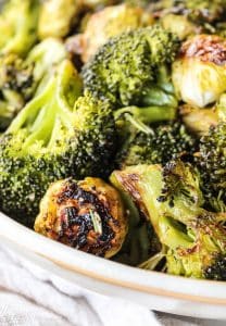 Herb Roasted Brussels Sprouts & Broccoli