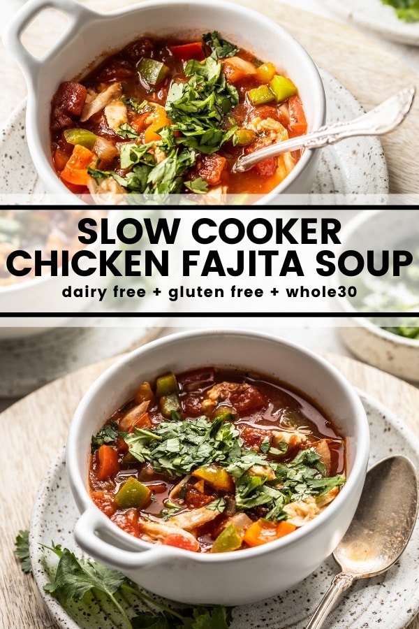 Slow Cooker Chicken Fajita Soup The Whole Cook