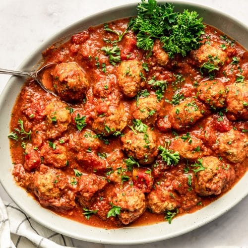 Slow Cooker Turkey Meatballs in Marinara - The Whole Cook