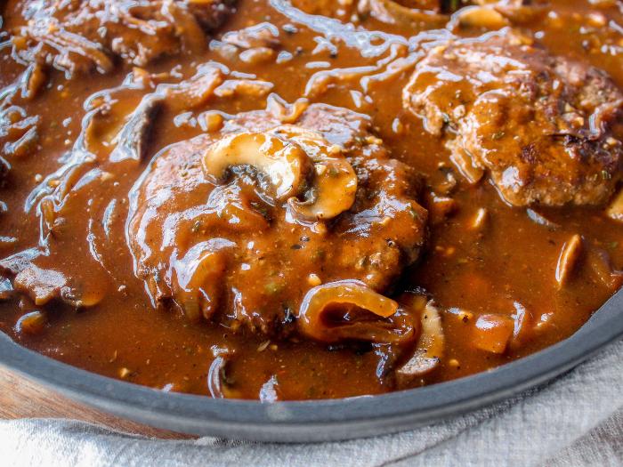 Salisbury Steak In Mushroom Gravy The Whole Cook