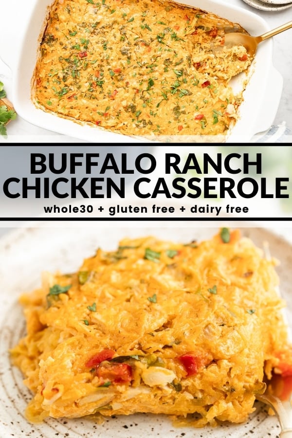 Buffalo Ranch Chicken Casserole - The Whole Cook