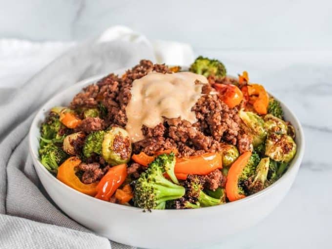 Beef & Veggie Bowls with Comeback Sauce by The Whole Cook horizontal
