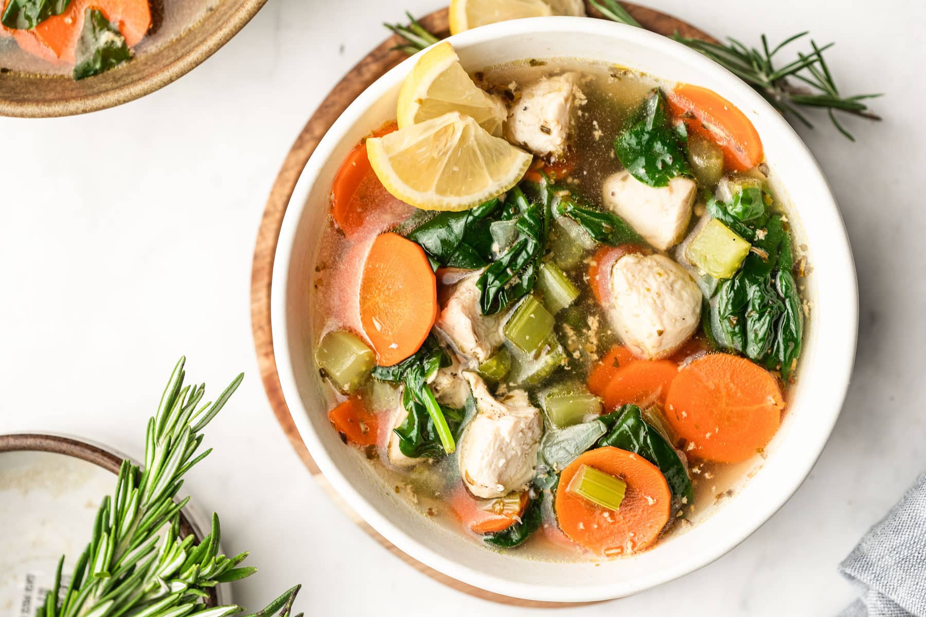 30 Minute Low Carb Lemon Chicken Soup - The Whole Cook