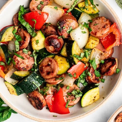 20 Minute Sausage and Zucchini Skillet - The Whole Cook