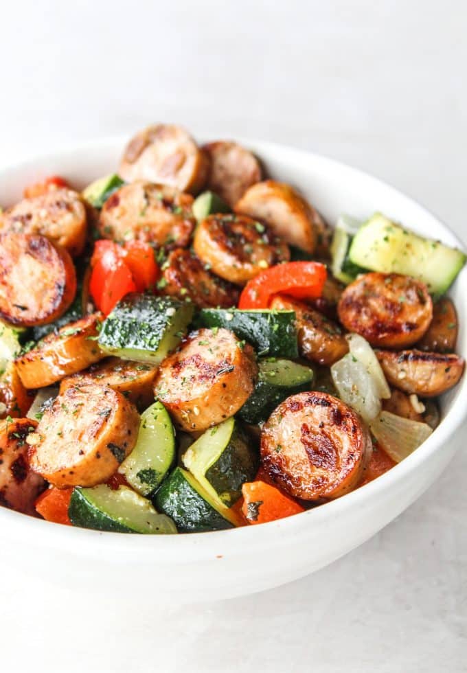 Sausage and Veggies Skillet - 30 Minute, One-Pan Meal - Julia's Album