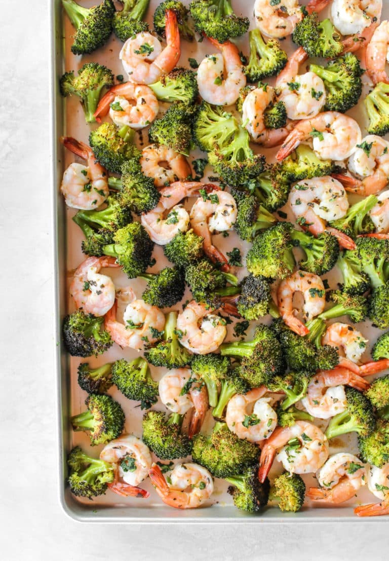 Sheet Pan Greek Shrimp & Broccoli The Whole Cook