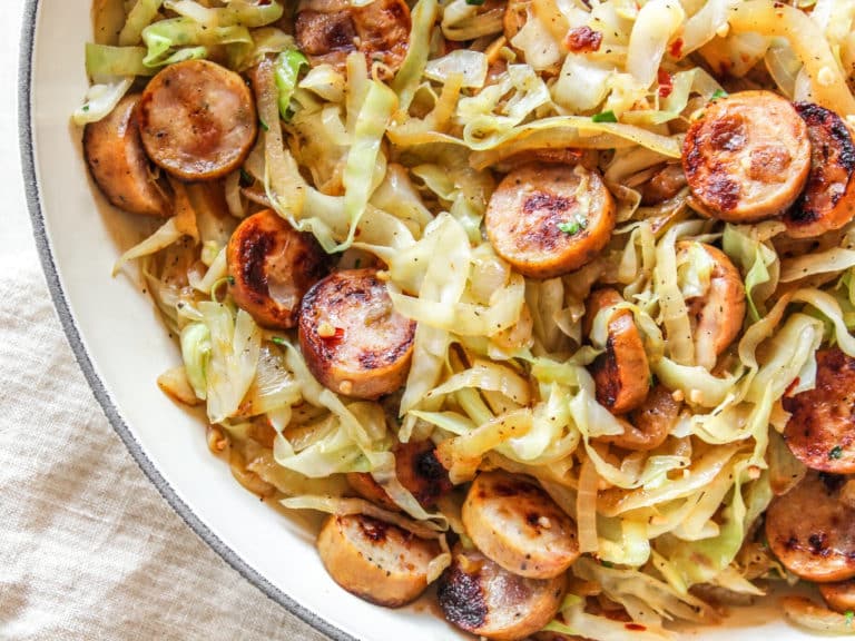 Easy Sausage & Cabbage Skillet - The Whole Cook