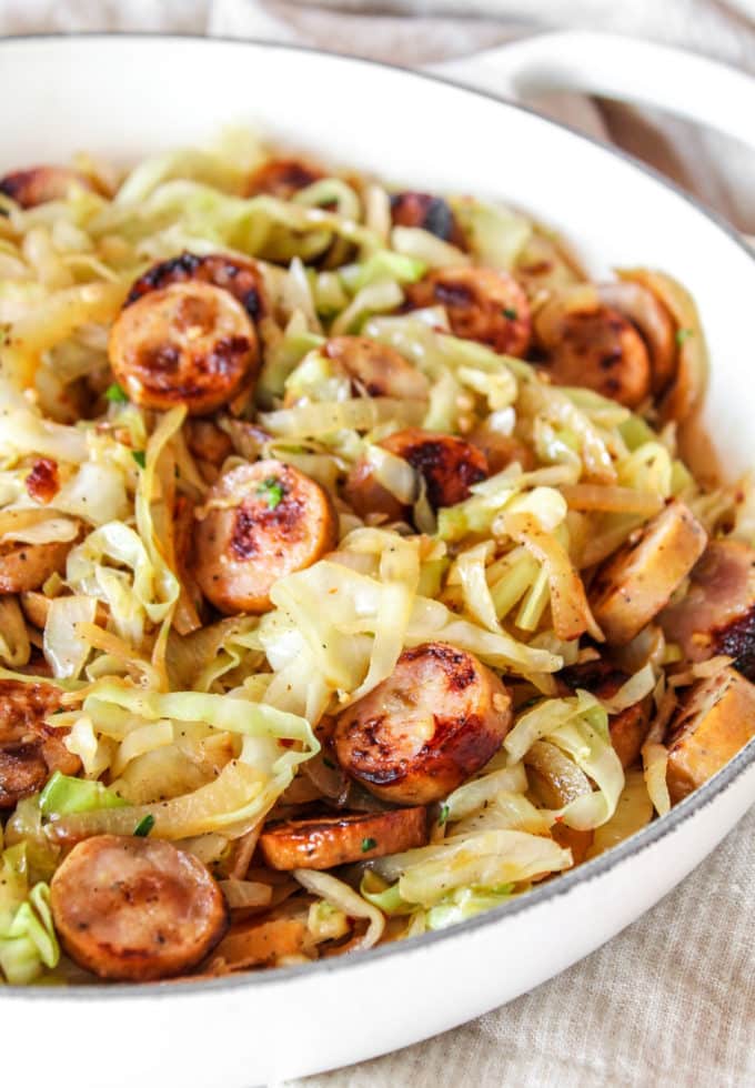 Easy Sausage & Cabbage Skillet - The Whole Cook