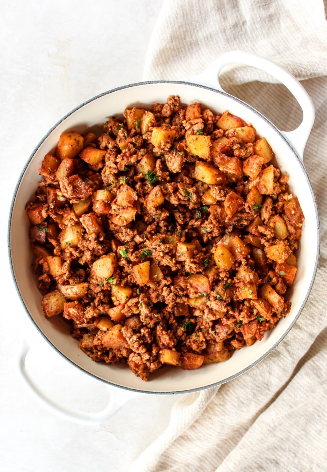 Ground Turkey Potato Skillet by The Whole Cook vertical