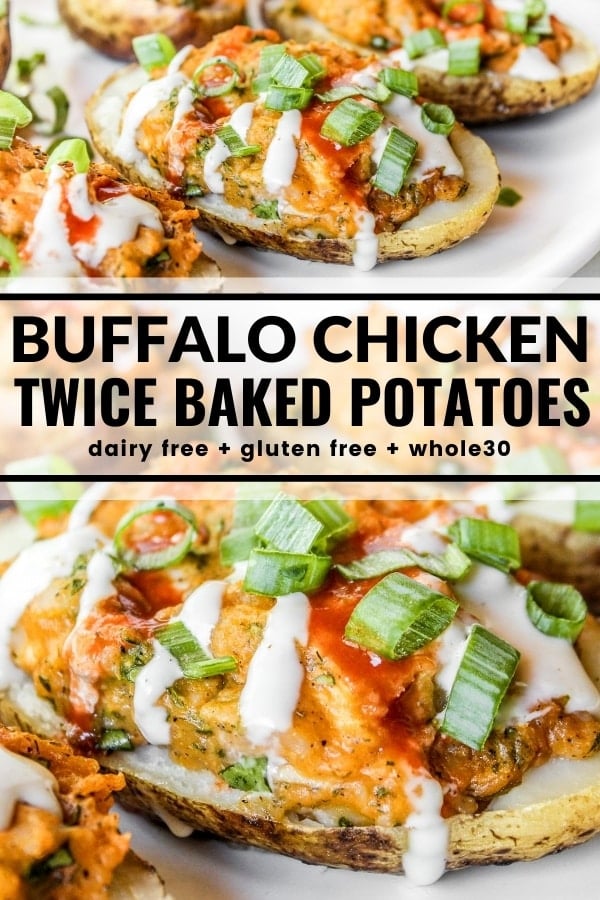 Buffalo Chicken Twice Baked Potatoes - The Whole Cook