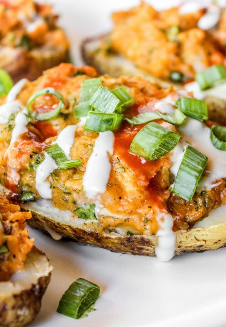 Buffalo Chicken Twice Baked Potatoes by The Whole Cook vertical