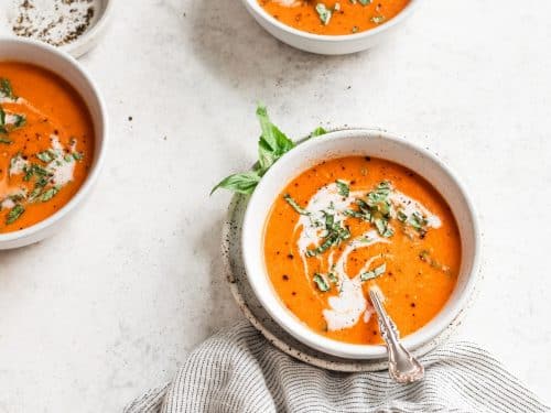 30 Minute Dairy Free Tomato Basil Soup